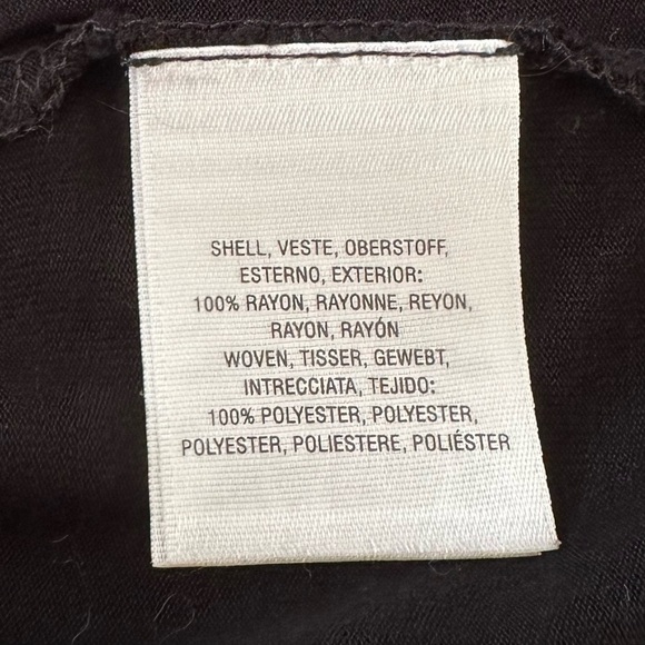 Anthropologie Vanessa Virginia indak metallic ruffle black tee - Picture 7 of 7